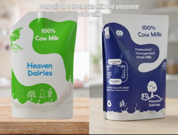 Fresh pasteurized milk in Lahore from Heaven Dairies for healthy and safe daily nutrition